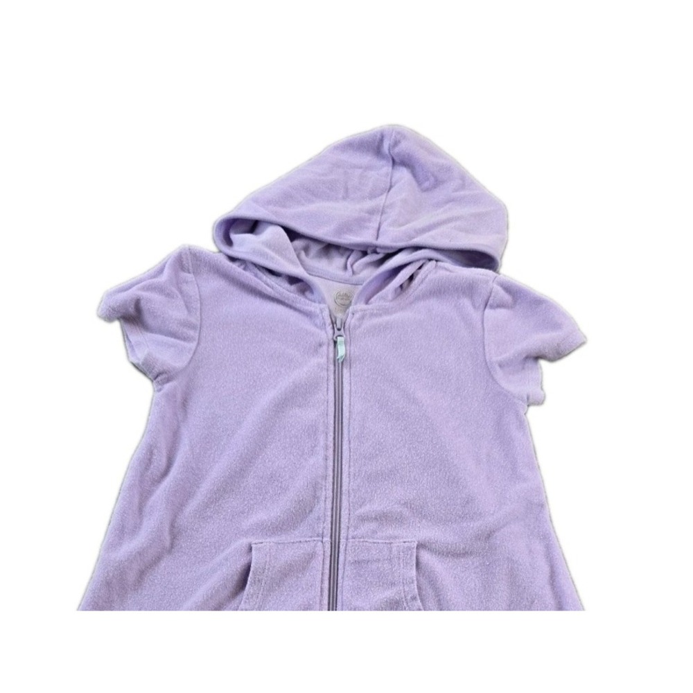 Wonder Nation Girls Full Zip Hooded Cover Up For Swimsuit Beach Poolside Large - Picture 2 of 8